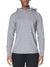 A person wears the Civil Society Wolfe Waffle Knit Hoodie in light gray with subtle horizontal stripes and relaxed raglan sleeves, paired with black pants. The hoodie features a comfortable, relaxed fit, shown against a white background.