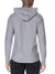 A person is shown from the back wearing the Civil Society Wolfe Waffle Knit Hoodie in light gray with ribbed texture and raglan sleeves, paired with black pants, set against a plain white background.