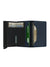 Slim wallet - Dash navy herringbone pattern leather