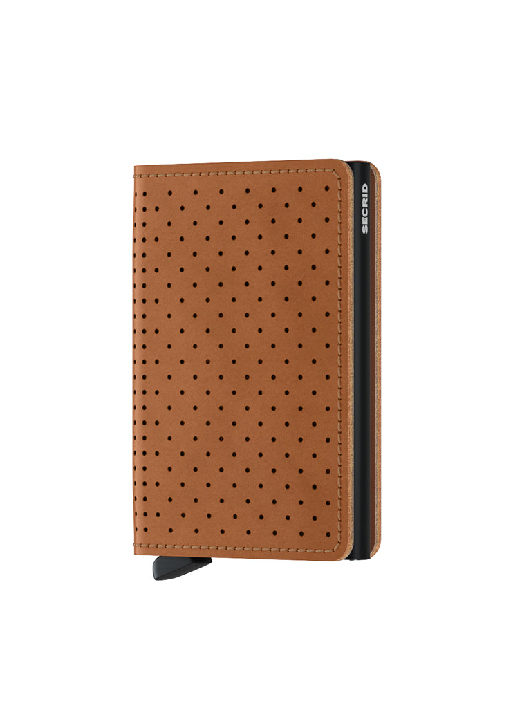 Slim wallet - Perforated leather