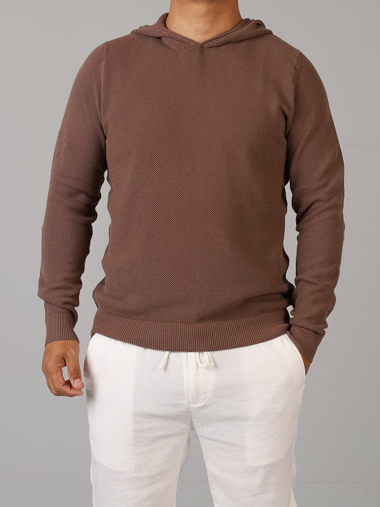 Form Fitting Knitted Cotton Hoody