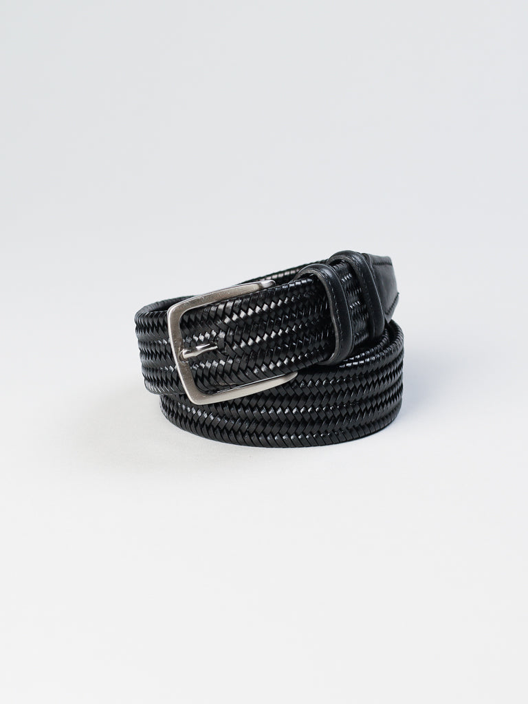 4553 - Made in Italy Braided Leather Belt