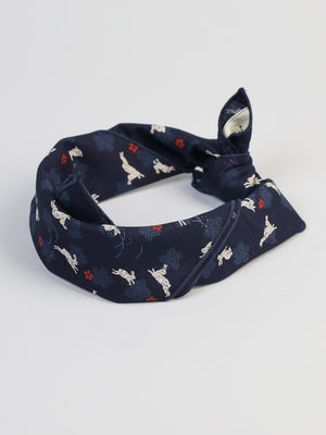 Bunnies and blossoms bandana printed in Japan
