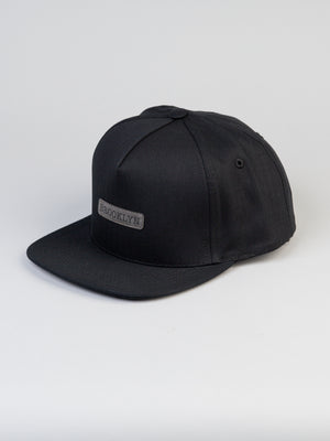ID Classic hat - herringbone cotton snapback hat with custom Brooklyn patch