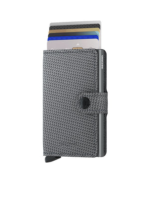 Mini wallet - Carbon weave pattern leather