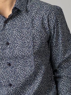 Slim and regular fit ID cotton long-sleeve dress shirt