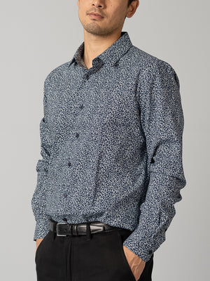 Slim and regular fit ID cotton long-sleeve dress shirt