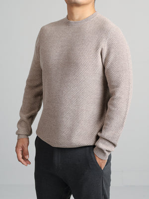 Romeo - honeycomb knit merino wool sweater