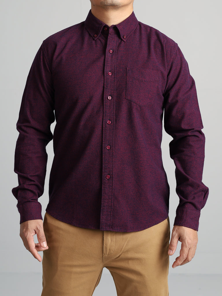 Snyder Long Sleeve Cotton Flannel Button Down Shirt