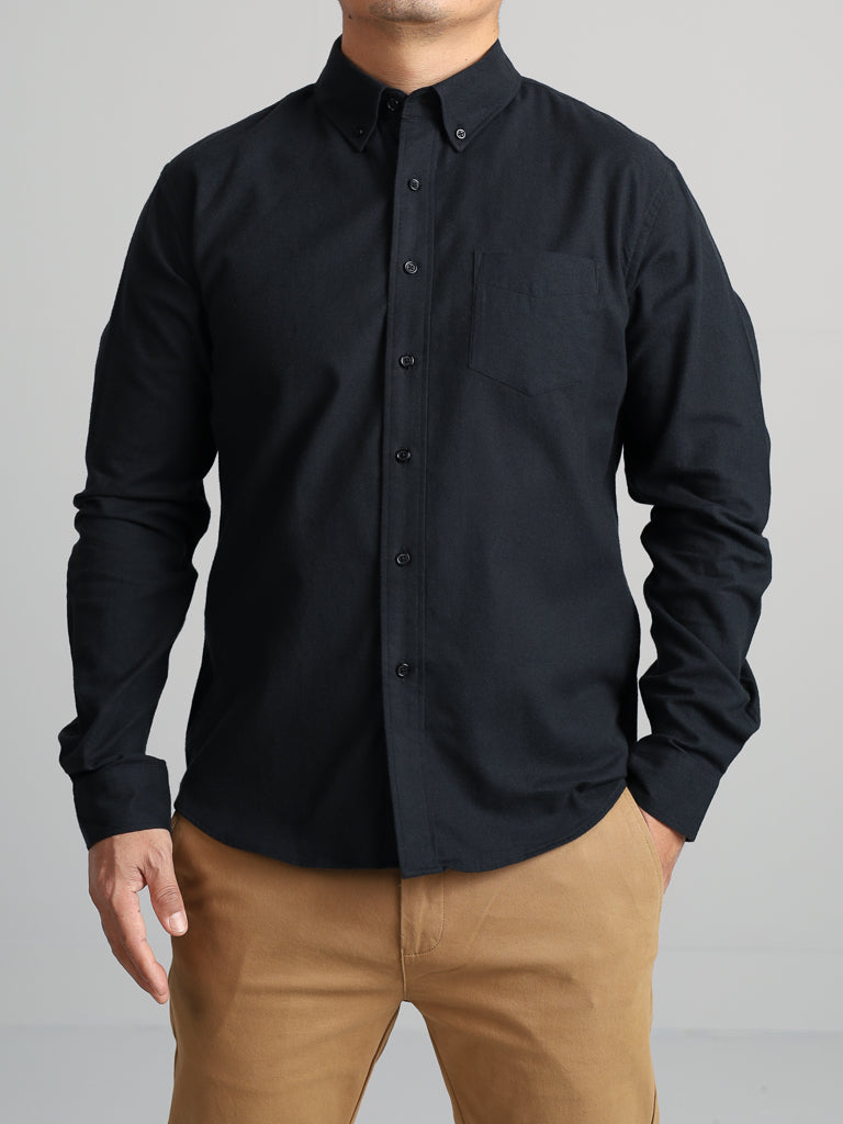 Snyder Long Sleeve Cotton Flannel Button Down Shirt