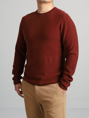 Maverick - rolled neck and cuffs merino wool sweater