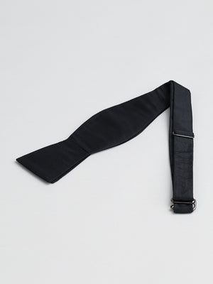ID made in Brooklyn silk crepe bow tie