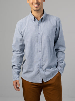 Akira - long-sleeve cotton button-down shirt