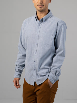 Akira - long-sleeve cotton button-down shirt