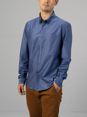Hunter - cotton regular-fit long-sleeve button-down shirt