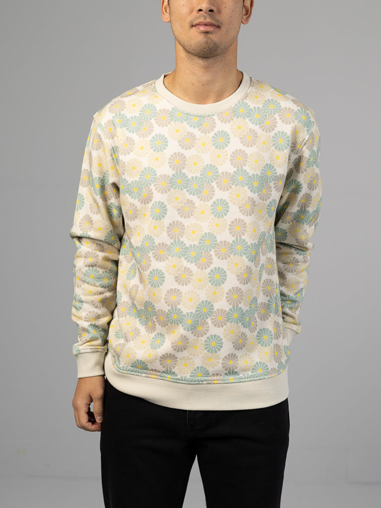 Japanese Chrysanthemum Print Sweatshirt