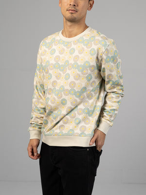 Japanese chrysanthemum print sweatshirt