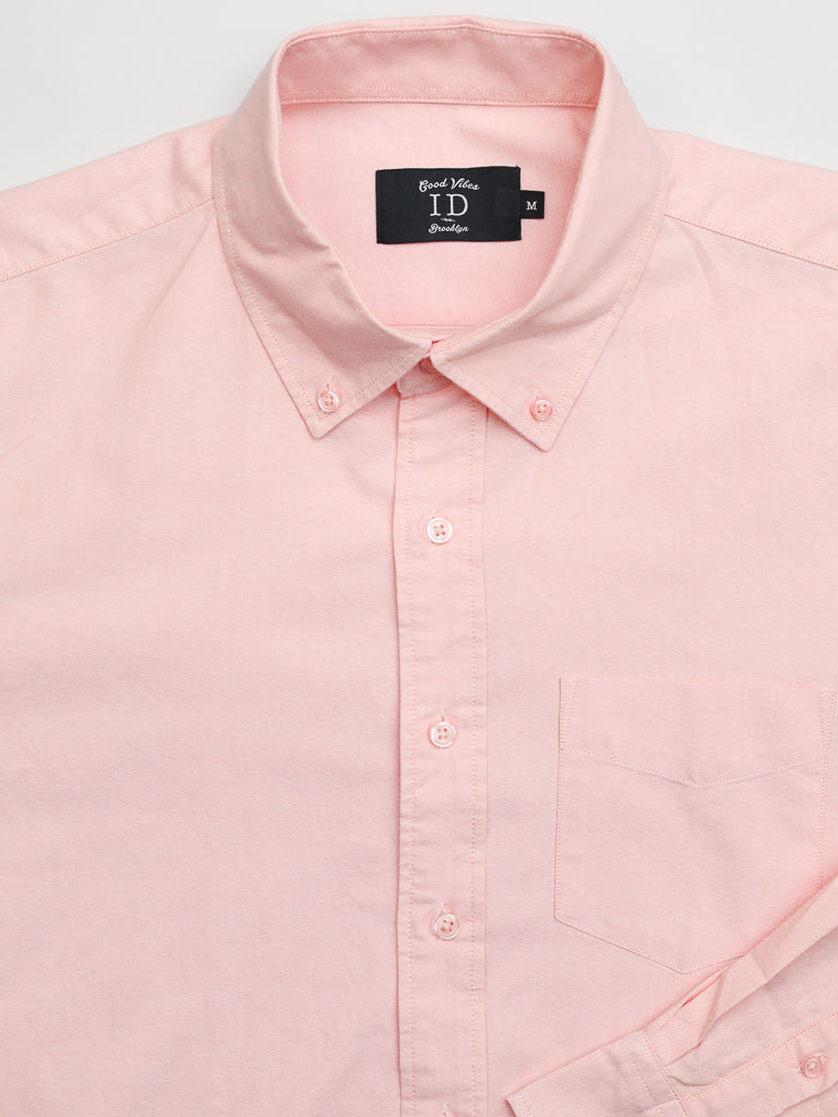 Oxford 100% Cotton Long Sleeve Button Down Shirt