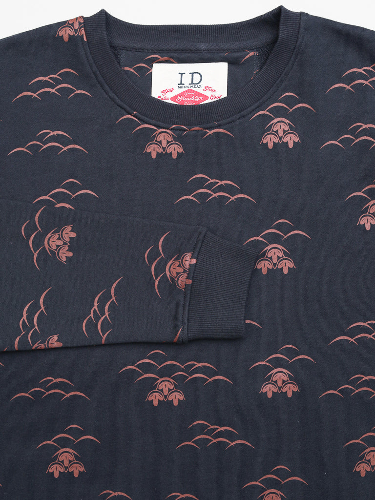 Japanese Kiri Pattern Print Sweatshirt